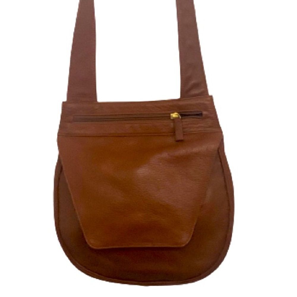 JP OURSE Western Crossbody Ranger Slim Brown Leather Cowgirl Travel Purse Thin